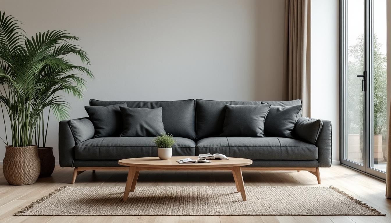 Canapé RAR 3 places Re-Born en gris foncé : Alliez confort et design moderne