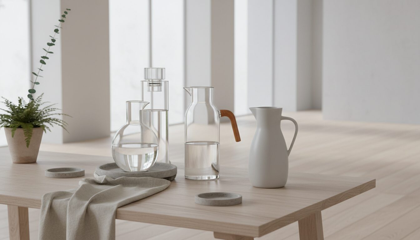 découvrez notre sélection raffinée de carafes et pichets pour servir l'eau avec élégance et style lors de toutes vos occasions.