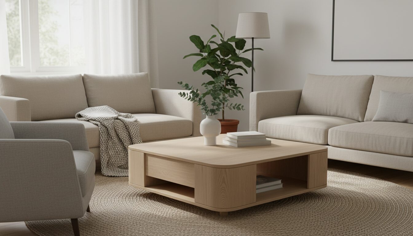 découvrez la table basse carrée qui allie élégance et fonctionnalité pour sublimer et transformer votre salon avec style.