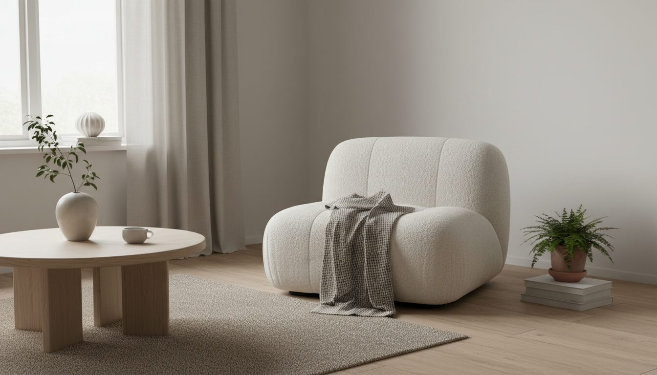 découvrez le fauteuil lounge neel, une invitation à la détente grâce à son design alliant confort et style naturel. parfait pour créer une ambiance apaisante chez vous.