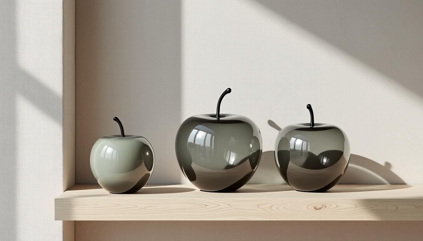 découvrez le trio de pommes en verre iittala ø6 cm, une touche d'élégance grise parfaite pour sublimer votre décoration intérieure avec raffinement et modernité.
