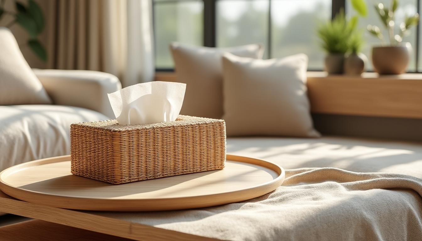 découvrez la boîte à mouchoirs clean 14x27 cm, alliant élégance naturelle et praticité pour un intérieur soigné et fonctionnel.