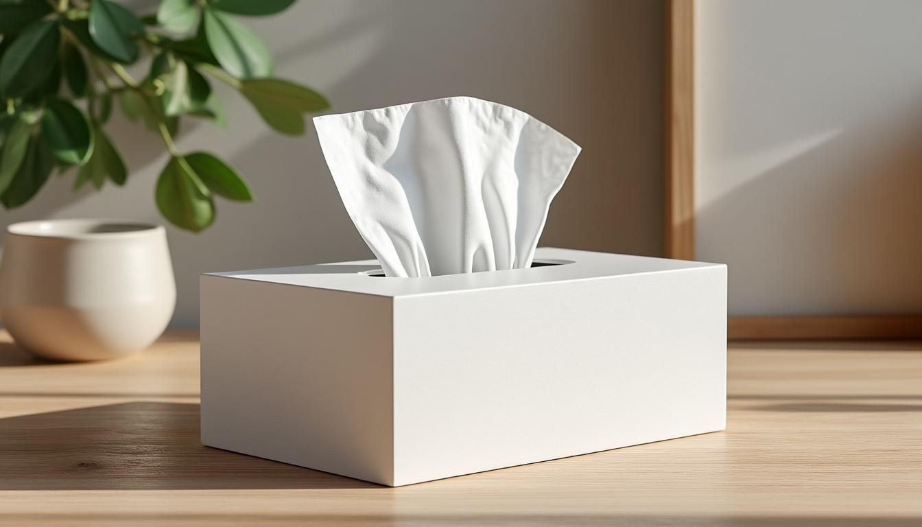 Boîte à mouchoirs Clean 14×27 cm – Élégance Naturelle et Praticité