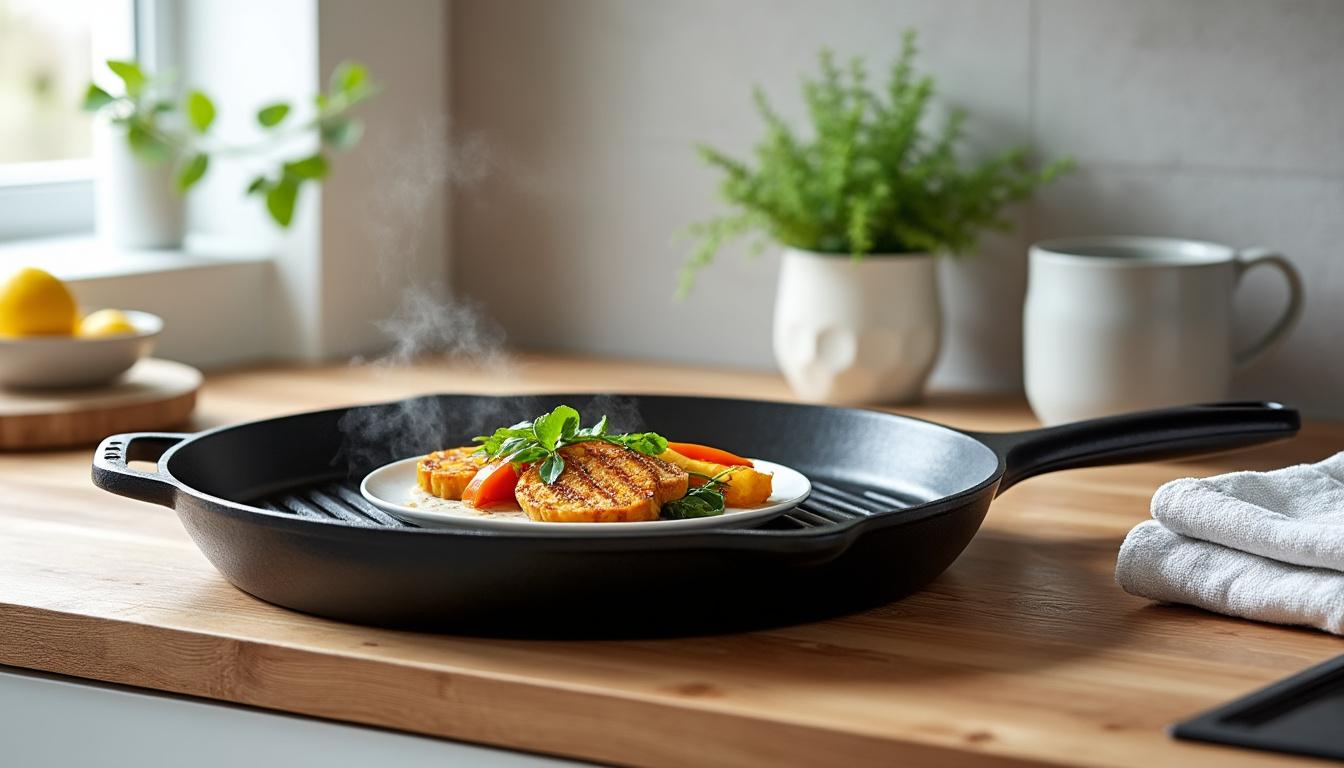 découvrez la poêle morsø 28 cm en noir, parfaite pour réussir toutes vos grillades avec une cuisson optimale et un design élégant.