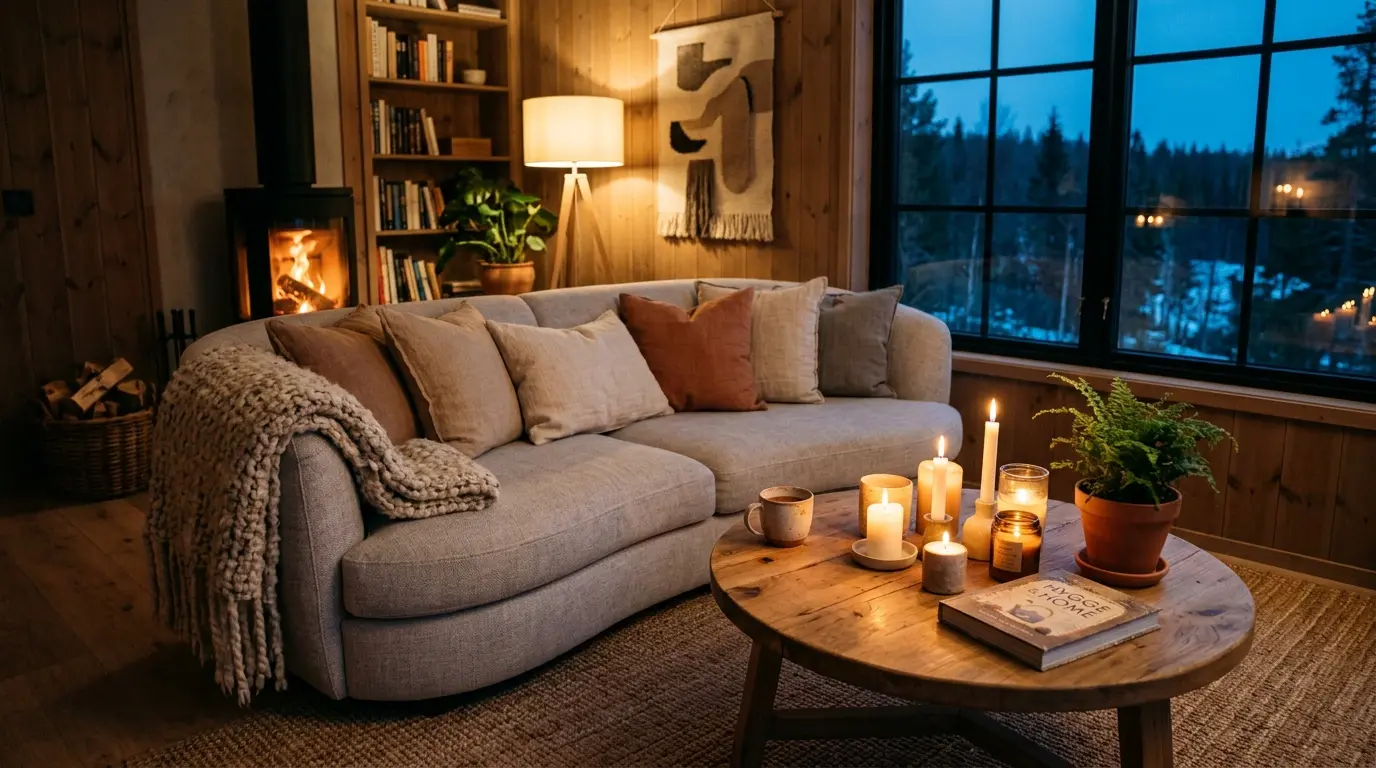 Détail d'une composition murale scandinave